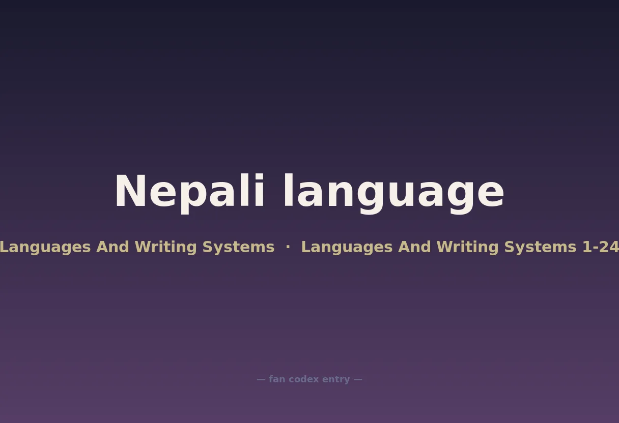 Nepali language