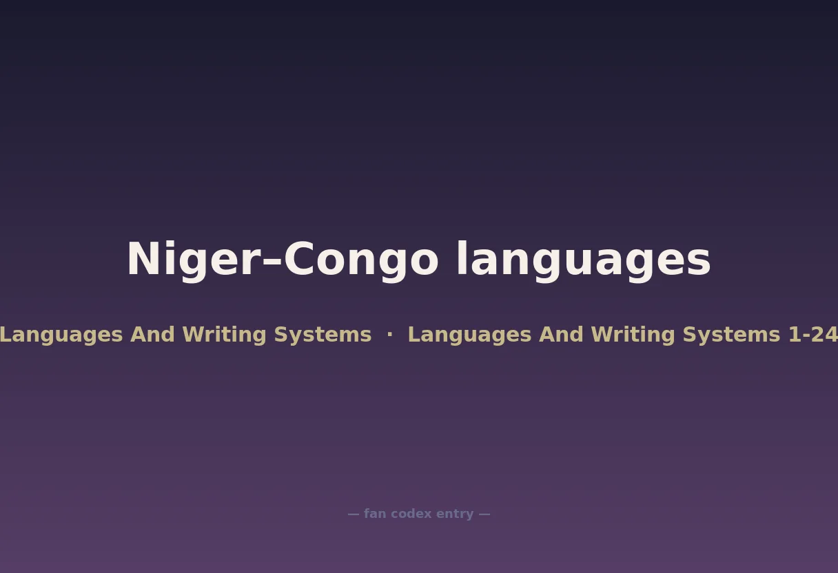 Niger–Congo languages