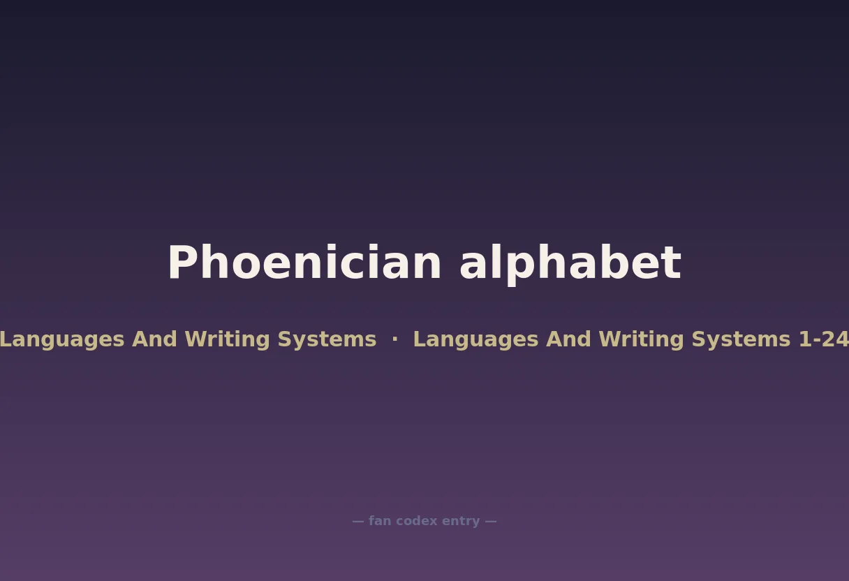 Phoenician alphabet