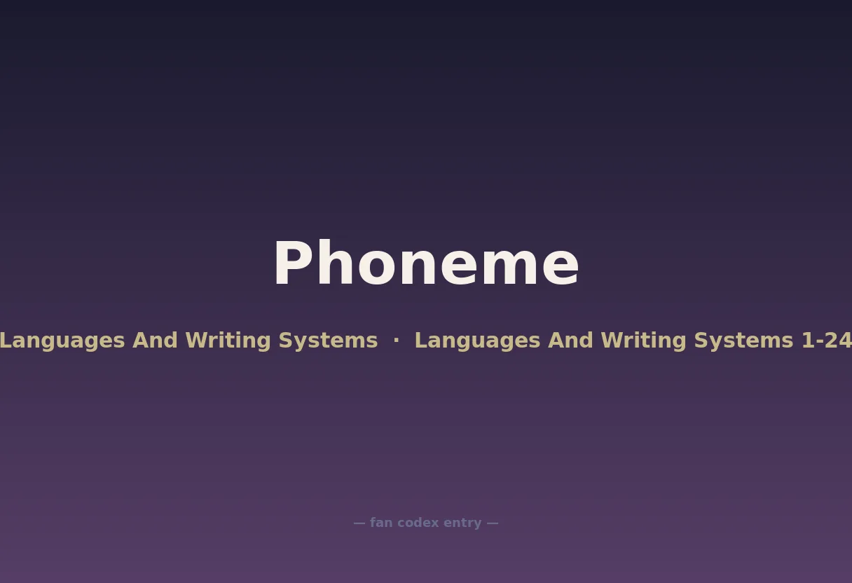 Phoneme