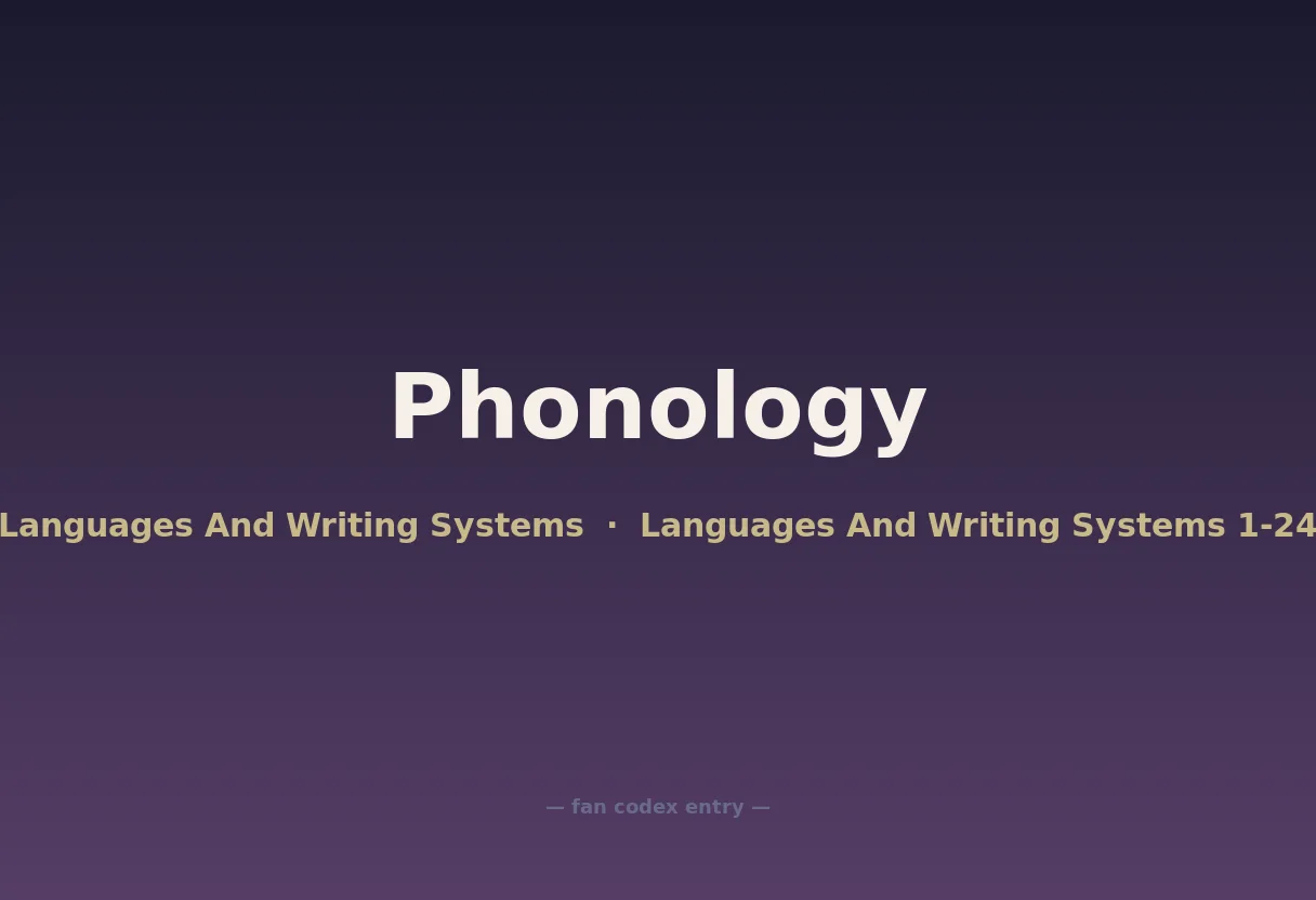 Phonology