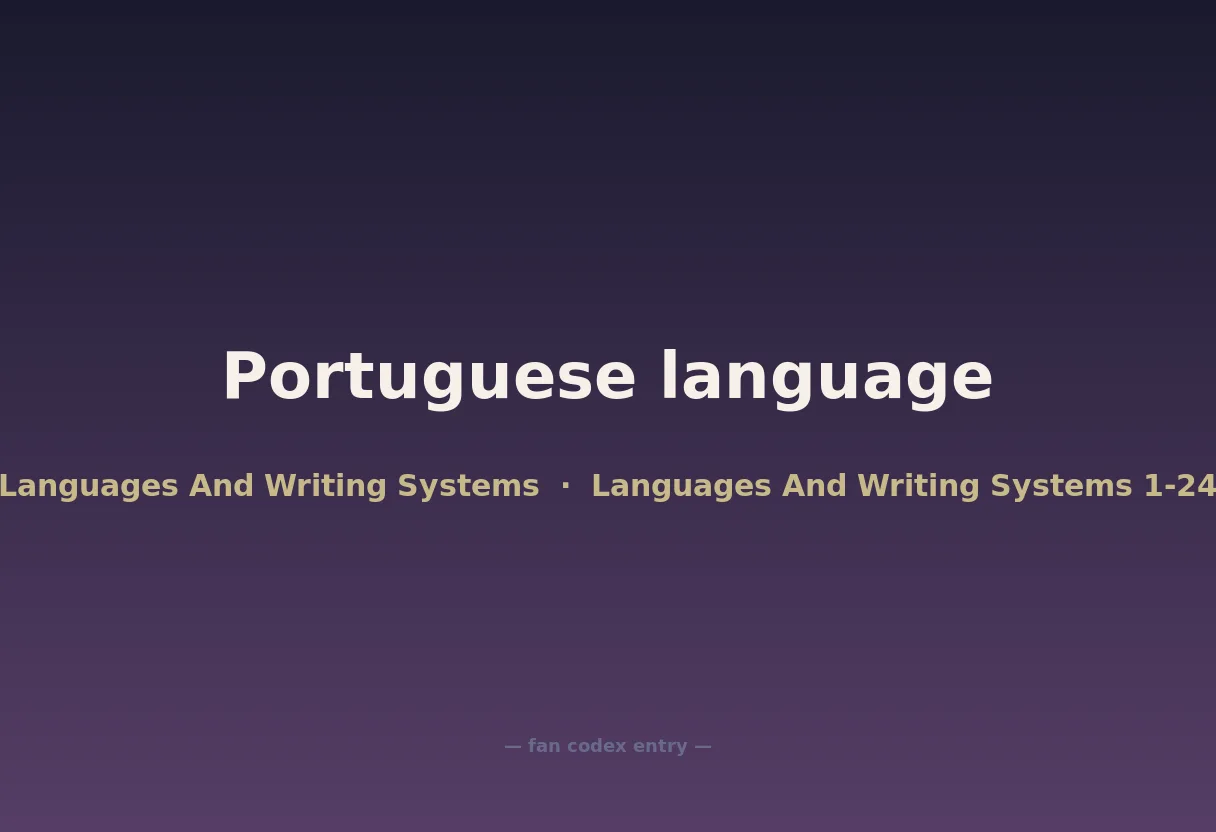 Portuguese language