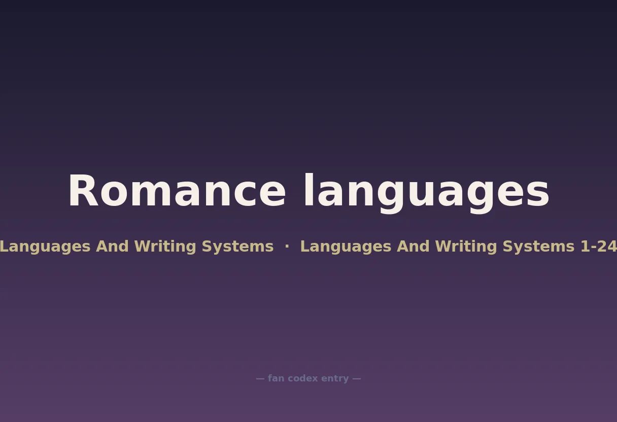 Romance languages