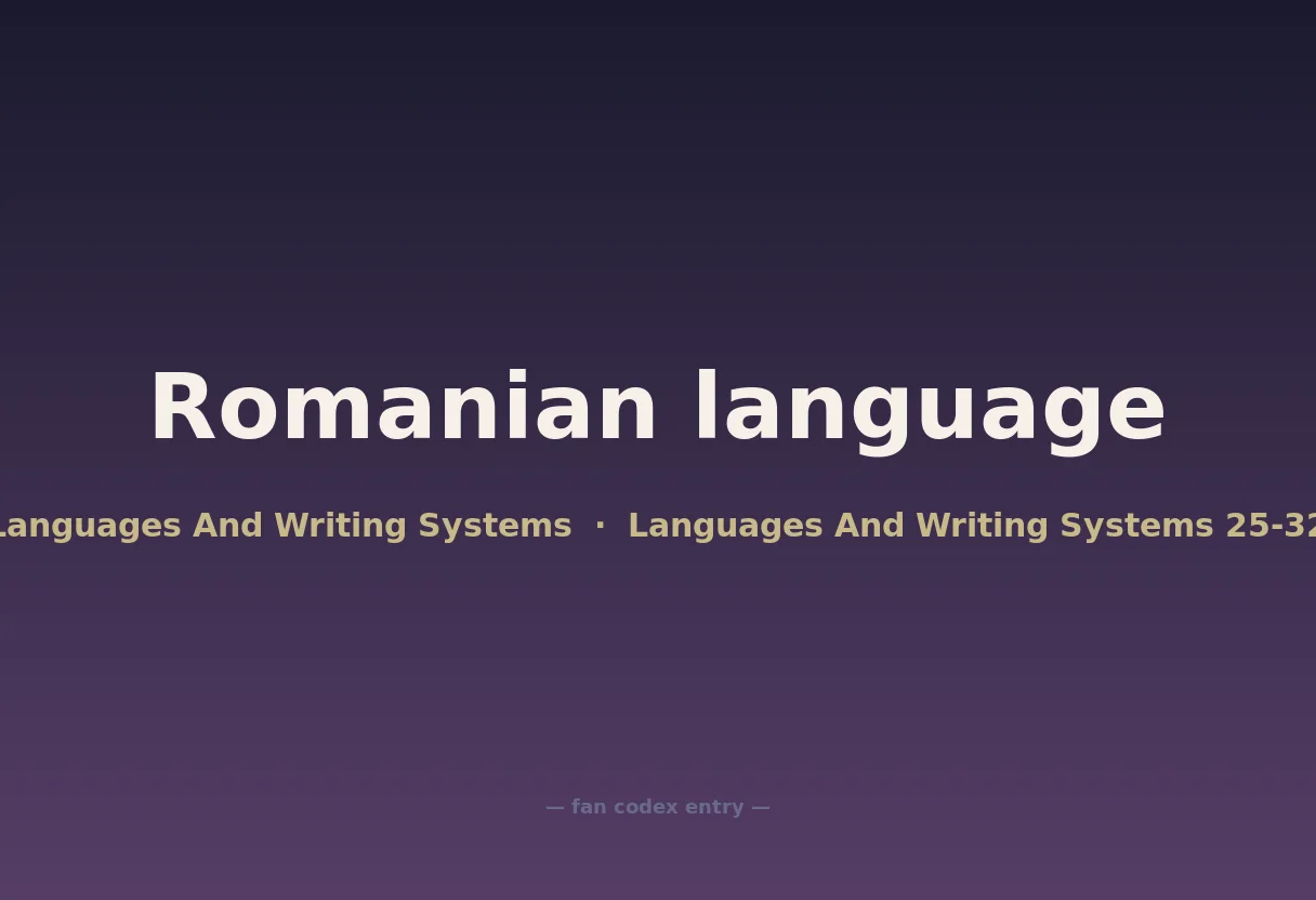 Romanian language