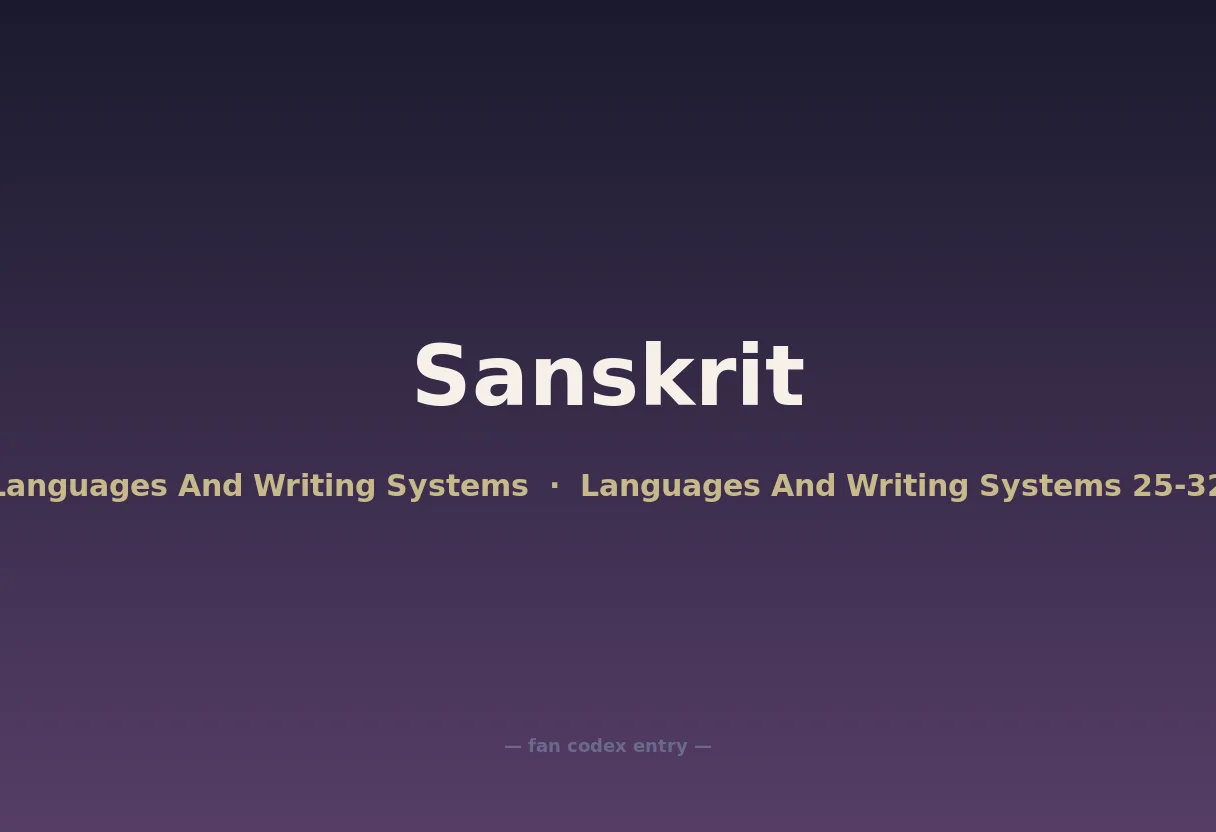 Sanskrit
