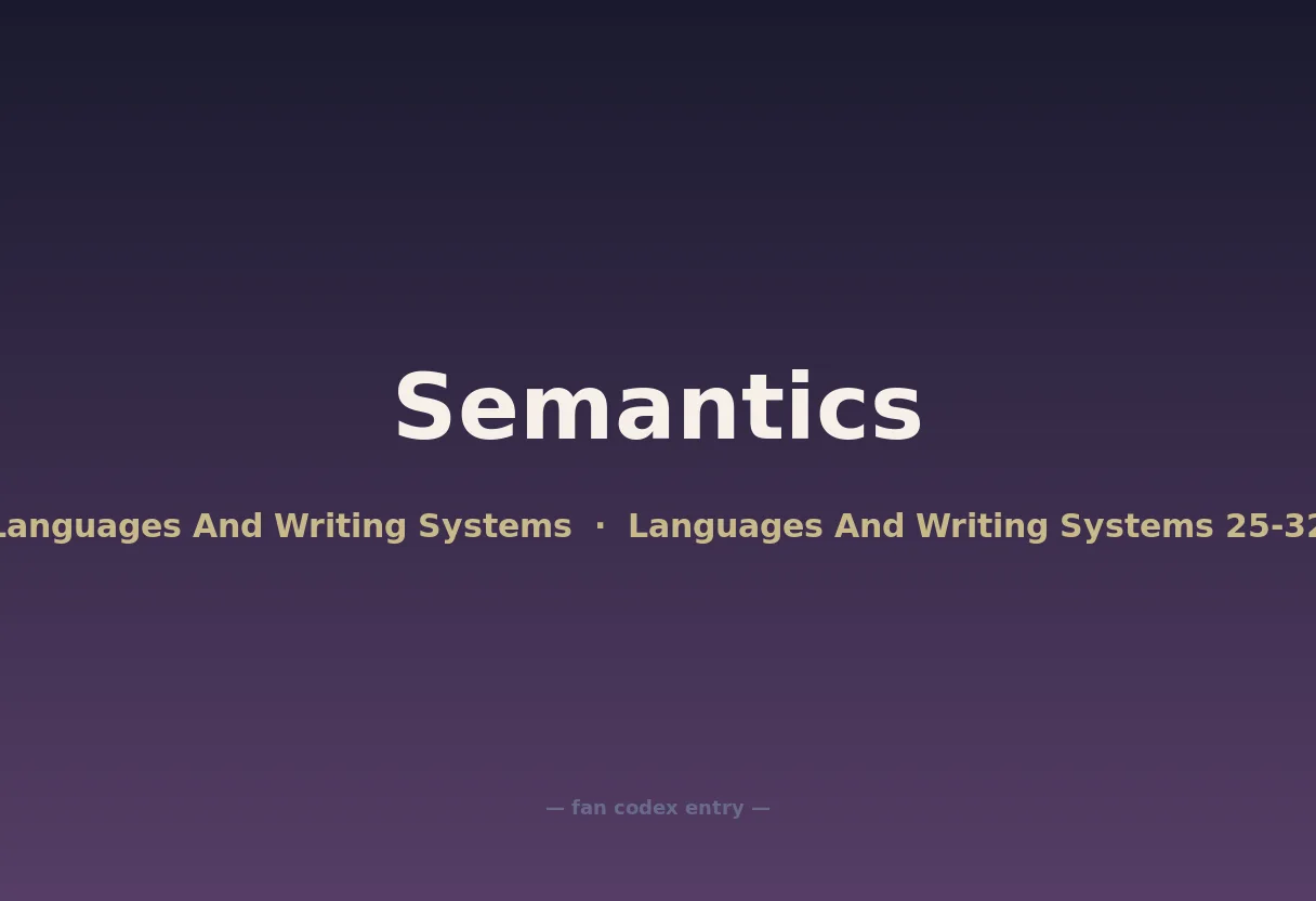 Semantics